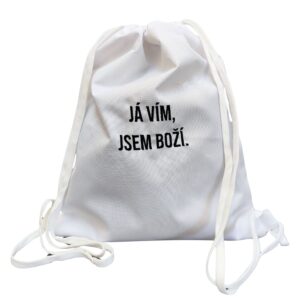 Bílý vak na záda - Já vím, jsem boží!