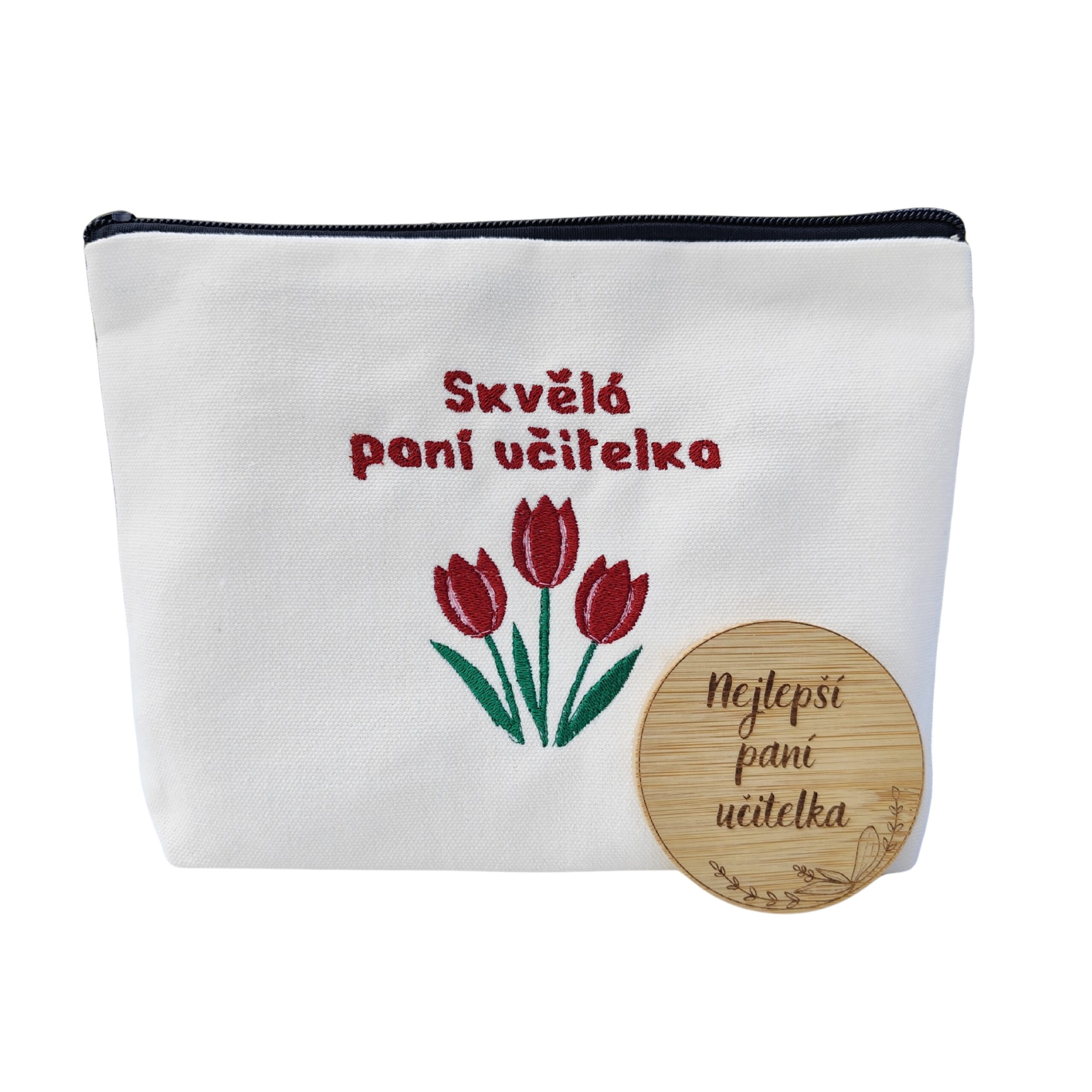 Taštička a zrcátko pro paní učitelku